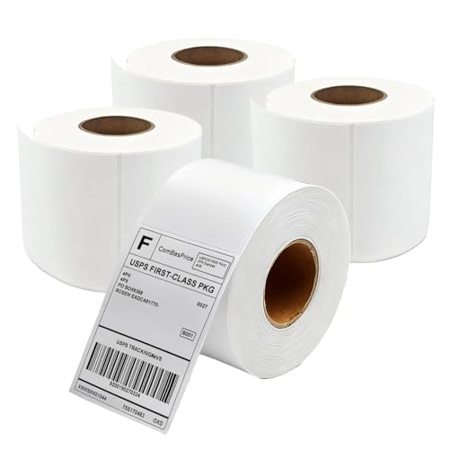 Thermal Direct Shipping Label 4"x 6", Internet Postage Thermal Labels for Online Business, Perforated, Commercial Grade, 4 Rolls (300 Labels/Roll)