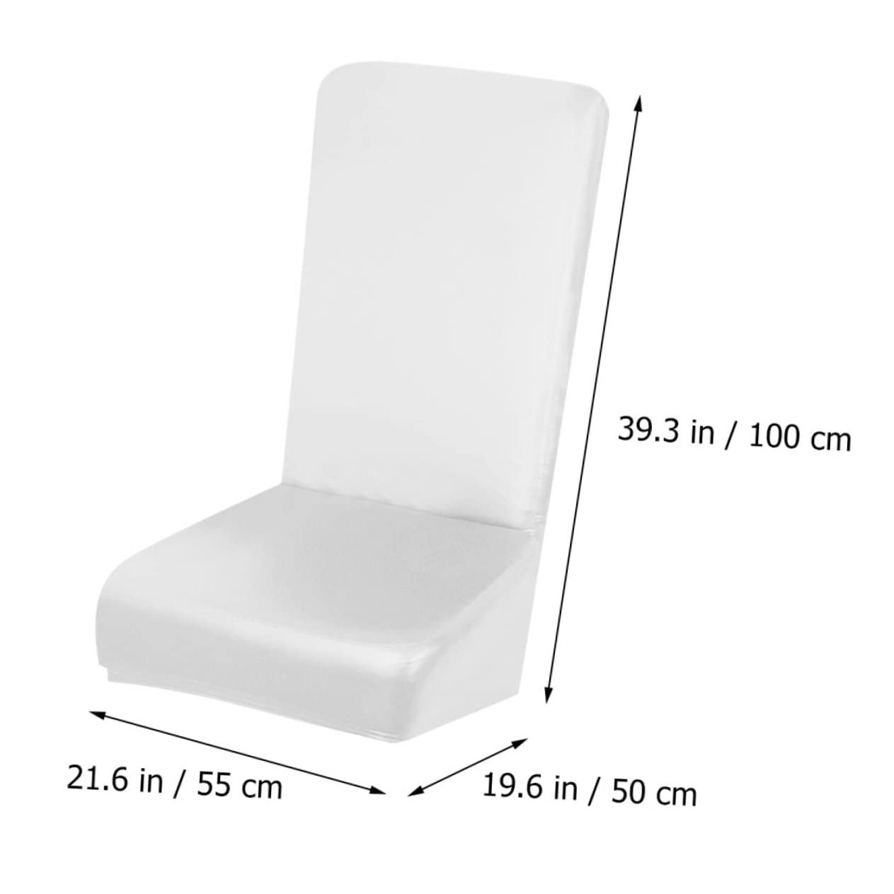 Cabilock Funda de Silla de PU Elástica, 4 Piezas en Color White