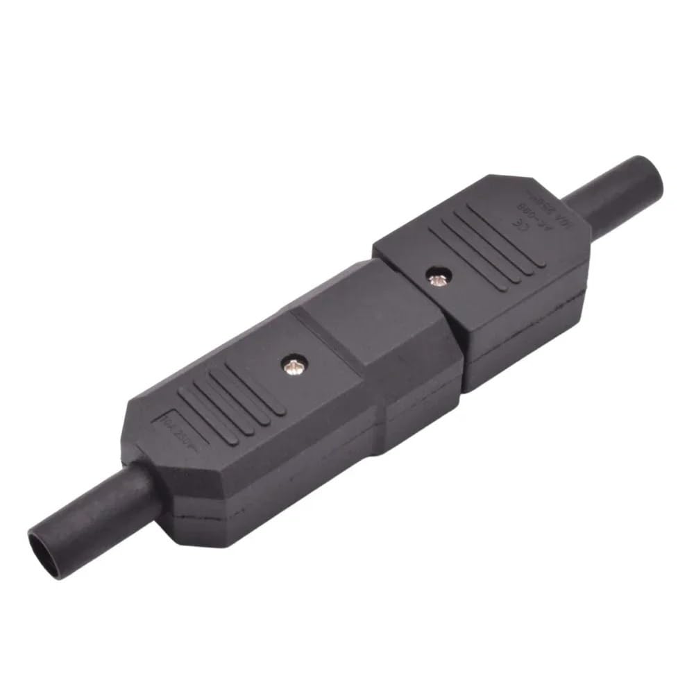 5pcs 10pcs IEC 320 Cavo Cavo C13 C14 Presa AC 10A 250V Nero Rewireable Elettrico 3 Pin Femmina Maschio Connettore di Alimentazione (10pcs C14 Maschio)