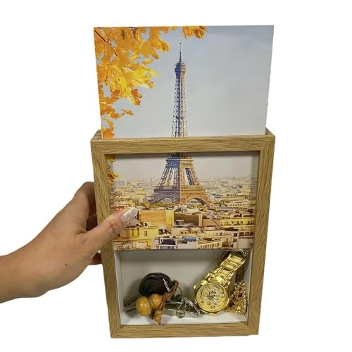 Cadre photo en bois avec coffre discret pour protéger les bijoux dans votre chambre - 8