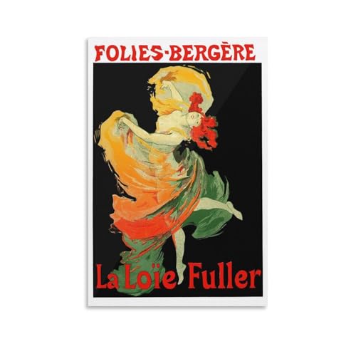 FUPMTKLT Folies Bergère Poster vintage sur toile Motif cabaret français 20 x 30 cm