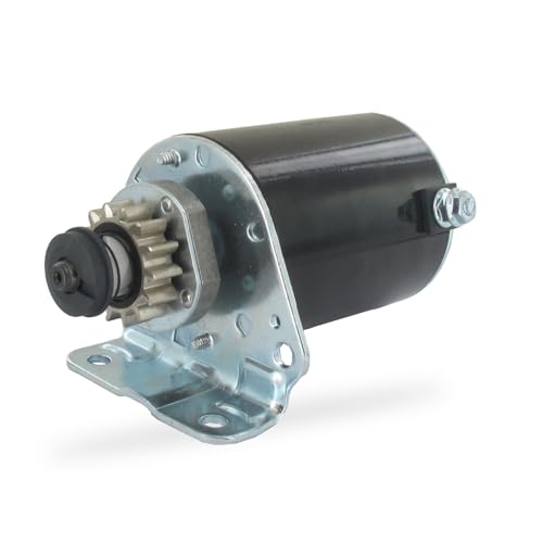 GREENSTAR - Démarreur Électrique 14 Dents pour Moteurs BRIGGS & STRATTON de Forte Puissance - Remplace 593934, 693551 - Pignon Métal avec Noix de Lanceur - Dimensions...