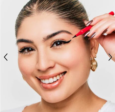 ONE/SIZE by Patrick Starrr Point made Waterproof Liquid Eyeliner, Quick-Dry Formula, High Pigment, Flexible Felt Tip, Long-Lasting, Bodacious Black - matte black