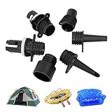 Adaptador de boquilla para tabla de paleta, adaptador de boquilla de aire | Adaptador inflable para tabla de paleta de 6 piezas - Buen adaptador de bomba eléctrica de sellado para kayaks, camas de