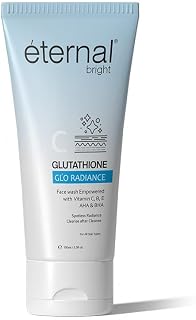 Et.e.rnal Bright Glutathione Face Wash with AHA & BHA, 100ml | Kojic Acid & Niacinamide, Skin Brightening, Sulfate-Free, pH-Balanced, All Skin Types