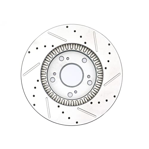 Image of FKG Front Brake Pad and Rotor Kit fit for 2002-2004 Honda CR-V,2003-2011 Honda Element, 2003-2007 Honda Accord (2.4L ONLY)