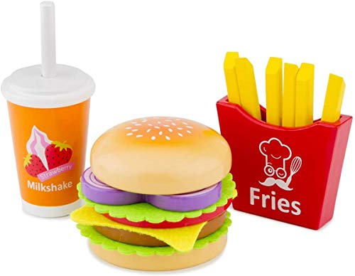 New Classic Toys Toys-10594 Fast Food Set, Multicolore Color, 240 x 95 x 80mm (10594)