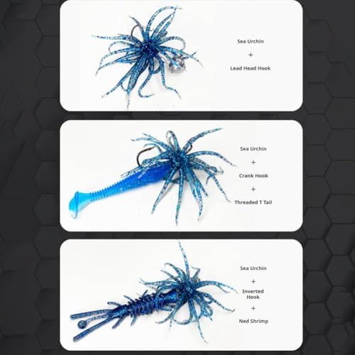 MANYUN Tentacle Creature Lure, Japanese Style Soft Plastic Baits for Bass Fishing - for Drop Shot, Wacky Rig/Neko Rig and Finesse, Slow Sinking, Soft Bait — view 7