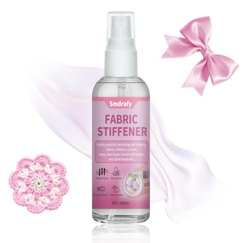 Textilverstärker Sprühstärke für Gehäkeltes Textilversteifer Transparent Stoff Steif Textilhärter für Baumwolle Kleidung Denim Wolle 100ML