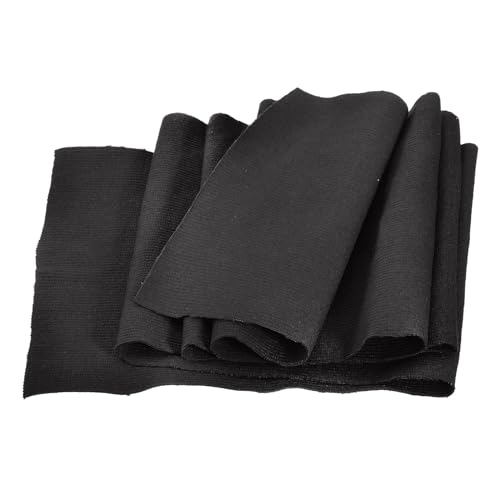 Image of MECCANIXITY 39 inch Elastic Cuffs Ribbed Trims Cotton Fabric Knit Rib Stretch Tape Cuff Sleeve Waistband for Sewing, 6 inch Wide Black