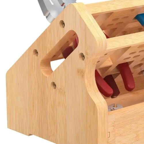 Organiseur en bambou pour tournevis et outils de bureau - 8