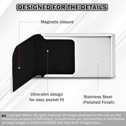 Image of Luxurious Unisex Pocket Card Holder Design 15-20 Business Card and 5-8 Card Debit Credit Ultrathin Stainless Steel 9.5 X 6.5 x 1.2 cm Size RFID Blocking Corporate Gift for Employee (Multi-Brown)