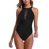 El sexi diseño de malla transparente y el diseño sin espalda hacen que este bañador sea más moderno, encantador y llamativo