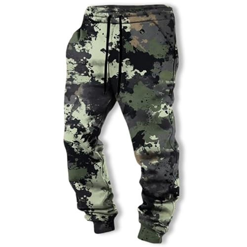 Wankang Mens Camo Joggers Pants Drawstring Casual Athletic Jogger Sweatpants Sport Stretch Trousers Slim fit Pants for Men3