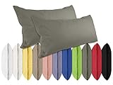 [page_title]-npluseins Renforcé-Kissenbezüge im Doppelpack - 100% Baumwolle – schlicht und edel im Design, in 11 Uni-Farben, 40 x 80 cm, stahlgrau