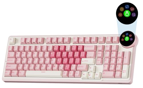 Image of RK ROYAL KLUDGE N99 Wireless Mechanical Keyboard with Screen & Knob, BT /2.4G /USB-C, 96% Hot Swappable Pre-lubed Tactile Switches, Gasket Mount, RGB Mechanical Gaming Keyboards
