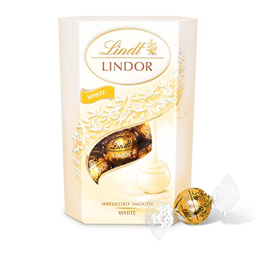 Lindt Lindor White Chocolate Truffles Box - Approx 16 balls, 200g - Chocolate Truffles with a Smooth Melting Filling - Gift Present - Birthday, Celebrations, Congratulations, Thank you