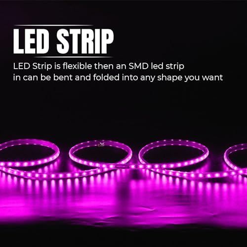 Image of Errol led Strip Lights for Home Decoration | Waterproof led Rope Lights | Energy Saving Strip Light for Room | Home Decor Lights for Diwali, Christmas, Outdoor (Pink, 10 Meter)