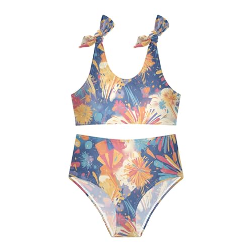 KLL 4th July American Independence Day Girls Two Pieces Bikini Sets Scoop Neck Swimsuits Swimwear Adjustable Strap3