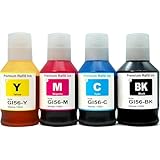LOT PRATIQUE DE 4 ENCRES GI-56 Compatible avec Canon GI 56 Encre GI-56 contient toutes les couleurs nécessaires dans un seul paquet : 1xGI-56 Noir, 1x GI-56 Cyan, 1x GI 56 Magenta, 1x GI 56 Jaune (NON Originales). Compatible avec Canon maxify gx6050 gx7050 gx4050.