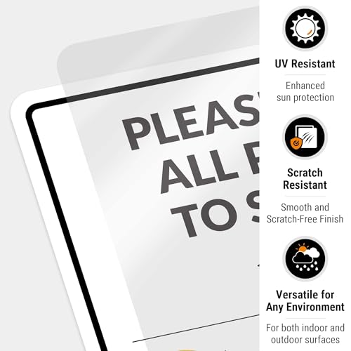 Image of Package Delivery Sign, Delivery Instructions Deliver All Package to Side Door Left Arrow Sign, 10x7 Inches, 4 Mil Vinyl Decal Stickers Weather Resistant, Made in USA