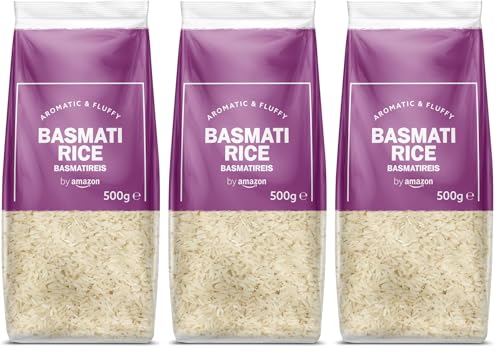 by Amazon Arroz Basmati, 500g (Paquete de 3)