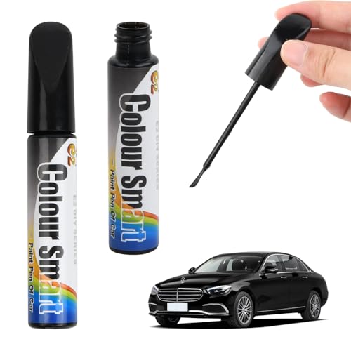 Anseom Car Paint Scratch Repair Pen Black, 2Pcs Colorfast Car Touch Up Pens, Waterproof Car Paint Repair Pen, Fast Drying Car Scratch Remover Pens 12ml