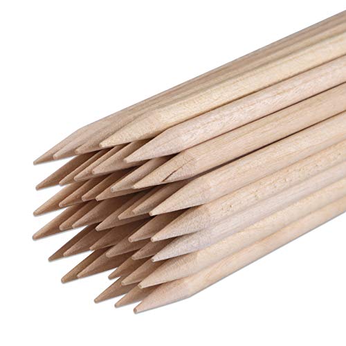 Beauticom Double Sided Cuticle Wood Stick Pusher Remover - Pointed End And Tapered Flat End - For Manicure And Pedicure Tools (100 Pieces) #TOP6