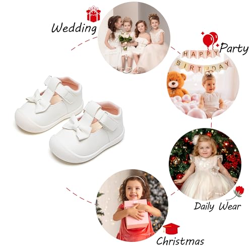 Image of PHIRAMIN Toddler Girl Mary Jane Dress Shoes-Little Girl School Uniform Shoes for Wedding Party