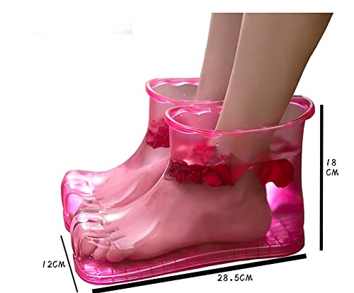 CREAMOON Massage Foot Bath Shoes Foot Bath Massager Movable Foot Soak Tub Pedicure Foot Spa Thermal Massage to Promote Blood Circulation