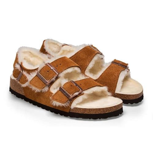 Sandales Birkenstock Milano Suede Shearling pour homme et femme