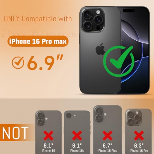 DJBull 2-in-1 Detachable Wallet Case for iPhone 16 Pro Max 6.9" RFID Blocking Flip Folio with Card Holder | PU Leather Shockproof Protective Cover Women Men for Apple 16 Pro Max Phone Case Blue by DJBull - Used condition - Image 2