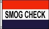 New Smog Check Flag 3x5 Red White and Blue Banner Sign