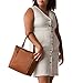 Fossil Women's Tara Leather Shopper Tote Purse Handbag, Brandy (Model: ZB1475213)