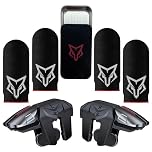 PUBG Mobile Gaming Combo: 6 Fingers Operation Gaming Triggers, 4 Sarafox Carbon Fibre Finger Sleeves, and Premium Metal Case -