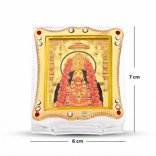 Image of Car Dashboard Idol Tara Maa Golden Foil, Religious Photo Frame for Car, Home Temple & Office, Divine Pooja Gift & Spiritual Decor Item