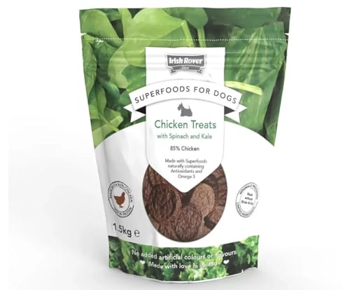 Irish Rover Superfoods for Dogs Chicken treats with Spinach and Kale 1.5 kg brown