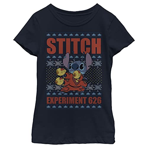 Disney Lilo Stitch Experiment 626 Girl's Solid Crew Tee