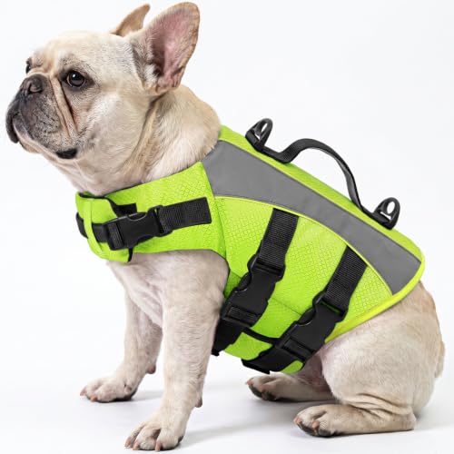 Queenmore XS Ripstop Dog Life Jacket, French Bulldog Life Vest
