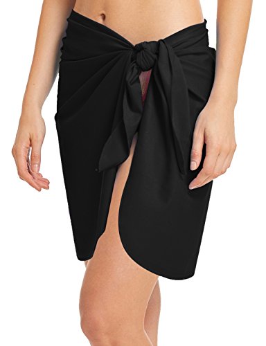 ChinFun Women's Beach Cover Up Luxury Nylon Spandex Sarong Dress Pareo Knee Length Bathing Suit Swimming Waist Wrap2