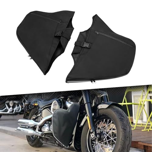 Soft Lower Chaps Protectores de Barra de Motor y Calentadores de Piernas para Harley Softail 2018 en adelante | Nylon duradero resistente al viento y escombros, con bolsillos de almacenamiento miniatura 1