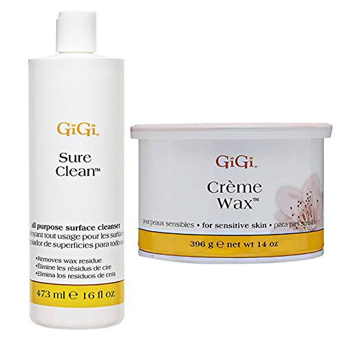 GiGi Sure Clean All Purpose Surface Cleanser 16 oz + Creme Wax 14 oz