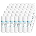 Grooved Sediment Water Filter Cartridge (42 Pack), Membrane Solutions 5 Micron Whole House Water Filter Universal Replacement 10"x2.5" for 10 inch RO Unit, Whole House Under-Sink Filtration System