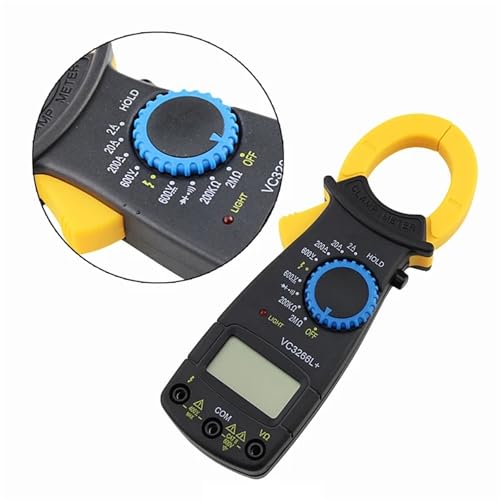 Multímetro pinza digital voltaje AC DC amperios ohm tester electrónico miniatura 6