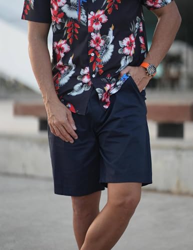 COOFANDY Herren Shorts Casual Baumwolle Kurze Hosen Chino Sommer Freizeithose Elastische Taille mit Taschen – Bild 5