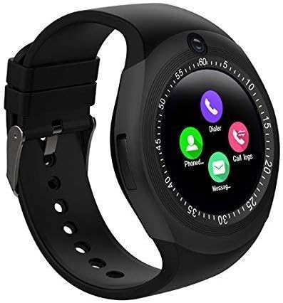 Aeylight Smart Watch Y1S Round Bluetooth Smartwatch with SIM Card Slot Compatible with Samsung LG Sony HTC Huawei Google Xiaomi Android Smart Phones for Women Kids Boys Girls