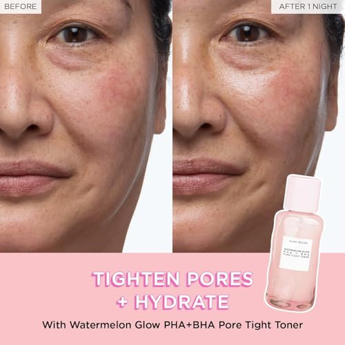Image of Glow Recipe Glass Skin Essential Korean Skincare Kit - Includes Niacinamide Dew Drops Face Serum & PHA + BHA Face Toner - Travel Size Watermelon-Powered Hydrating Serum & Pore Minimizer (2 Count)