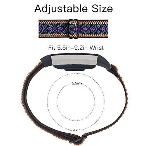 Correa elástica ajustable para reloj compatible Fitbit Charge 2 miniatura 4