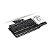 3M Keyboard Tray with Adjustable Keyboard and Mouse Platforms, Just Lift to Adjust Height and Tilt, Swivels and Stores Under Desk, Gel Wrist Rest and Precise Mouse Pad, 23" Track, Black (AKT150LE)