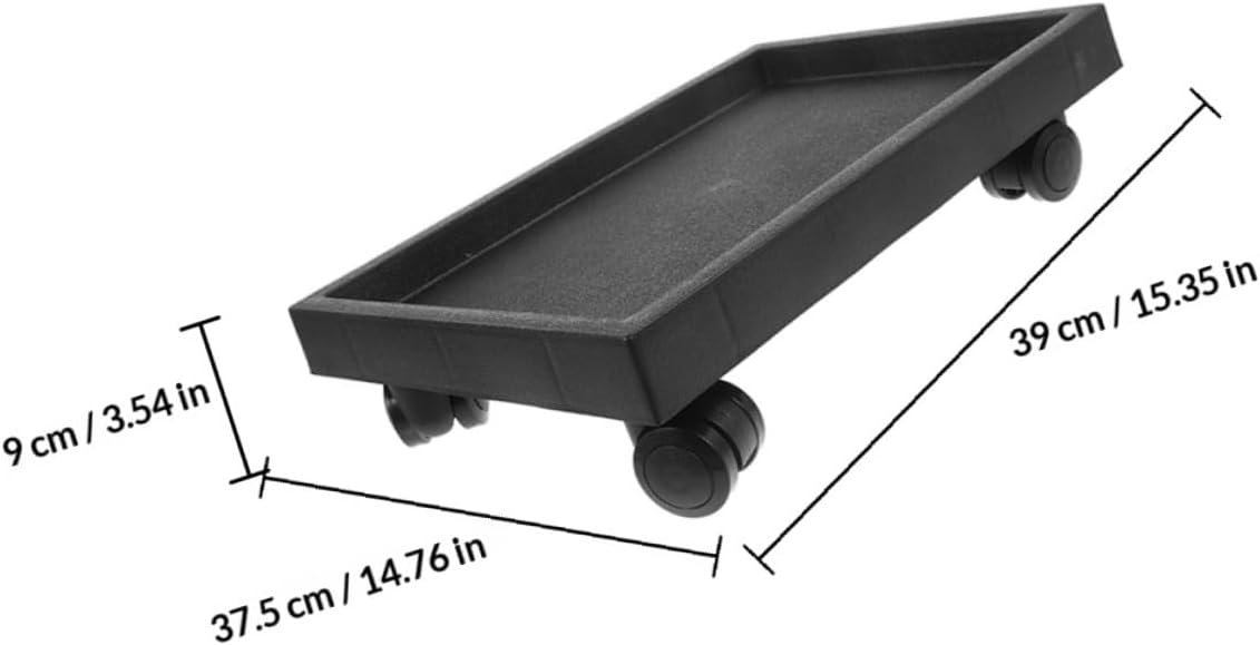 ibasenice Thickened Square Plant Tray with Universal Wheels Movable Planter Stand for Indoor and Outdoor Potted Plants Garden Flower Pot Caddy with Heavy-Duty Base